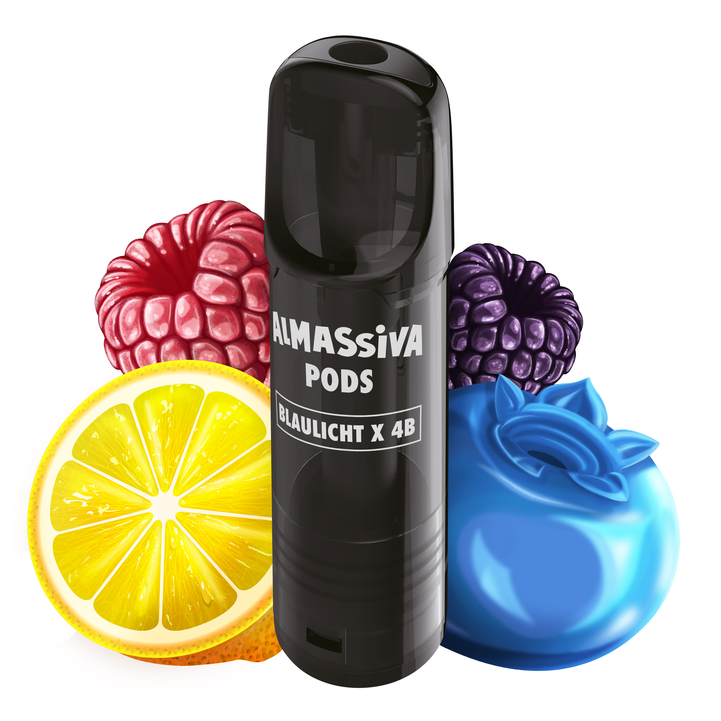 Al Massiva Vape - POD - Blaulicht x 4B 1,7% Nikotin 600 Züge (2 Pods)